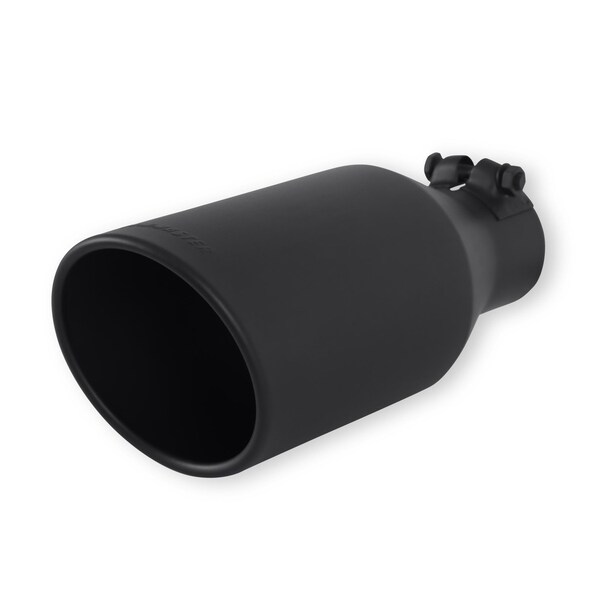 Flowmaster EXHAUST TIP SS 4.5IN 2.5IN TUBING 11IN LONG CLAMPON ANGLE CUT BLACK 15404B - main
